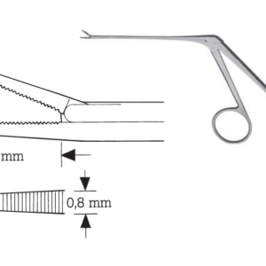 Micro Ear Forceps / straight, serrated / st 8cm