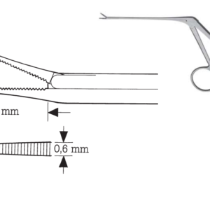 Micro Ear Forceps / Mini-McGee/ straight, serrated / st 8cm
