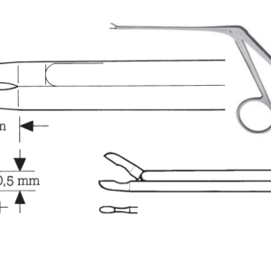 Micro Ear Forceps / Mini-McGee / straight, cup / st 8cm